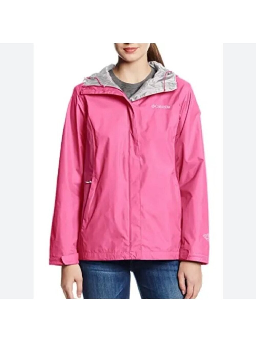 Columbia Waterproof Hooded Jacket pink women's size M